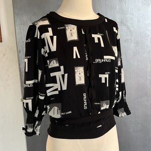 Neil Barrett architect BAUHAUS blouse long 3/4 sleeve RARE !